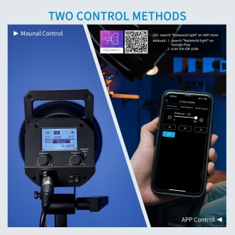 FEELWORLD FL125D 125W Daylight Point Source Video Light, Bluetooth APP Control(AU Plug)