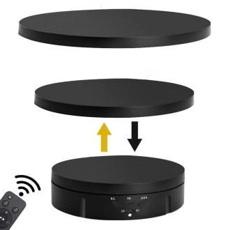 3 in 1 Remote Electric Rotating Display Stand Turntable(Black)