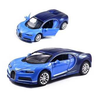 1:36 Simulation Alloy Sports Car Model Children Toy Car Baking Cake Decorative Ornament(Black Blue)