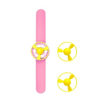 2 Sets 456 Children Bracelet Gyro Spinning Flying Saucer Toys(Pink)