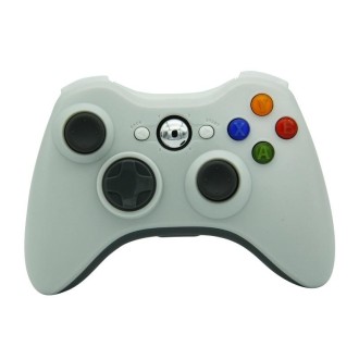 For Microsoft Xbox 360 / PC XB13 Dual Vibration Wireless 2.4G Gamepad With Receiver(White)