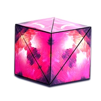 3D Variety Geometry Alien Magic Cube Magnetic Logic Thinking Children Educational Toys(Flame Red)