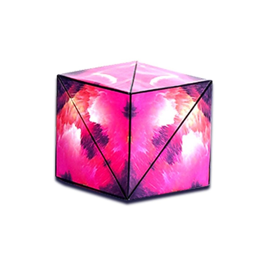 3D Variety Geometry Alien Magic Cube Magnetic Logic Thinking Children Educational Toys(Flame Red)