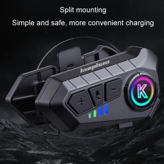 KUQIBAO K11 Motorcycle Helmet Waterproof Subwoofer Bluetooth Headphones(Hard Microphone)