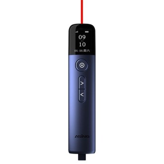 ASiNG A9 128MB Red Light Multifunctional PPT Touch Laser Page Turning Pen Wireless Presenter(Blue)