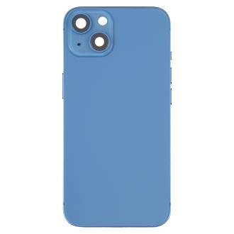 For iPhone 13 Battery Back Cover with Side Keys & Card Tray & Power + Volume Flex Cable & Wireless Charging Module(Blue)