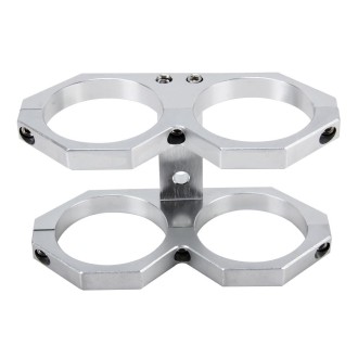 Aluminum Alloy Double Fuel Pump Bracket Oil Filter Bracket for Fuel Pump Fuel Filter Bracket Dual Oil Pump Bracket