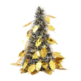 Mini Desktop Christmas Tree Hotel Shopping Mall Christmas Decoration, Size: Leaves(Gold)