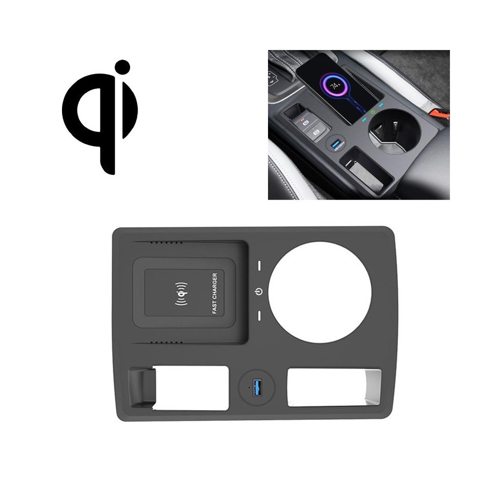 HFC-1054 Car Qi Standard Wireless Charger 15W / 10W Quick Charging for Audi Q3 2019-2022, Left Driving