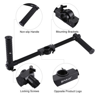 PULUZ Dual Handheld Grip Aluminum Tube Stabilizer