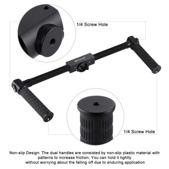 PULUZ Dual Handheld Grip Aluminum Tube Stabilizer