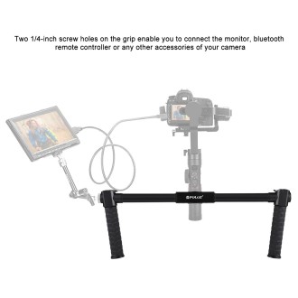 PULUZ Dual Handheld Grip Aluminum Tube Stabilizer