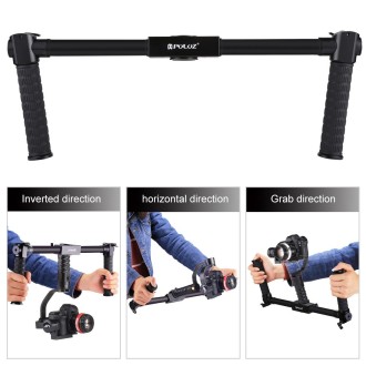 PULUZ Dual Handheld Grip Aluminum Tube Stabilizer