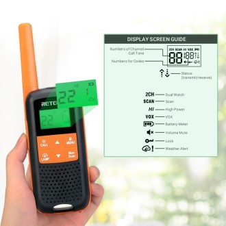 1 Pair RETEVIS RT649 PMR446 16CHS License-free Two Way Radio Handheld Walkie Talkie, EU Plug