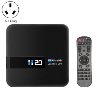 H20 4K Smart TV BOX Android 10.0 Media Player with Remote Control, Quad Core RK3228A, RAM: 1GB, ROM: 8GB, 2.4GHz WiFi, AU Plug