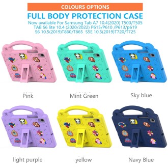 For Samsung Galaxy Tab S6 10.5 2019 T860/T865 Handle Kickstand Children EVA Shockproof Tablet Case(Light Purple)