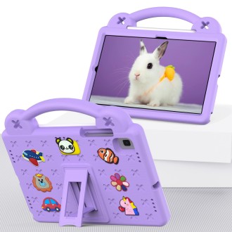 For Samsung Galaxy Tab S6 10.5 2019 T860/T865 Handle Kickstand Children EVA Shockproof Tablet Case(Light Purple)