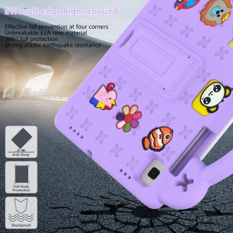 For Samsung Galaxy Tab S6 10.5 2019 T860/T865 Handle Kickstand Children EVA Shockproof Tablet Case(Light Purple)