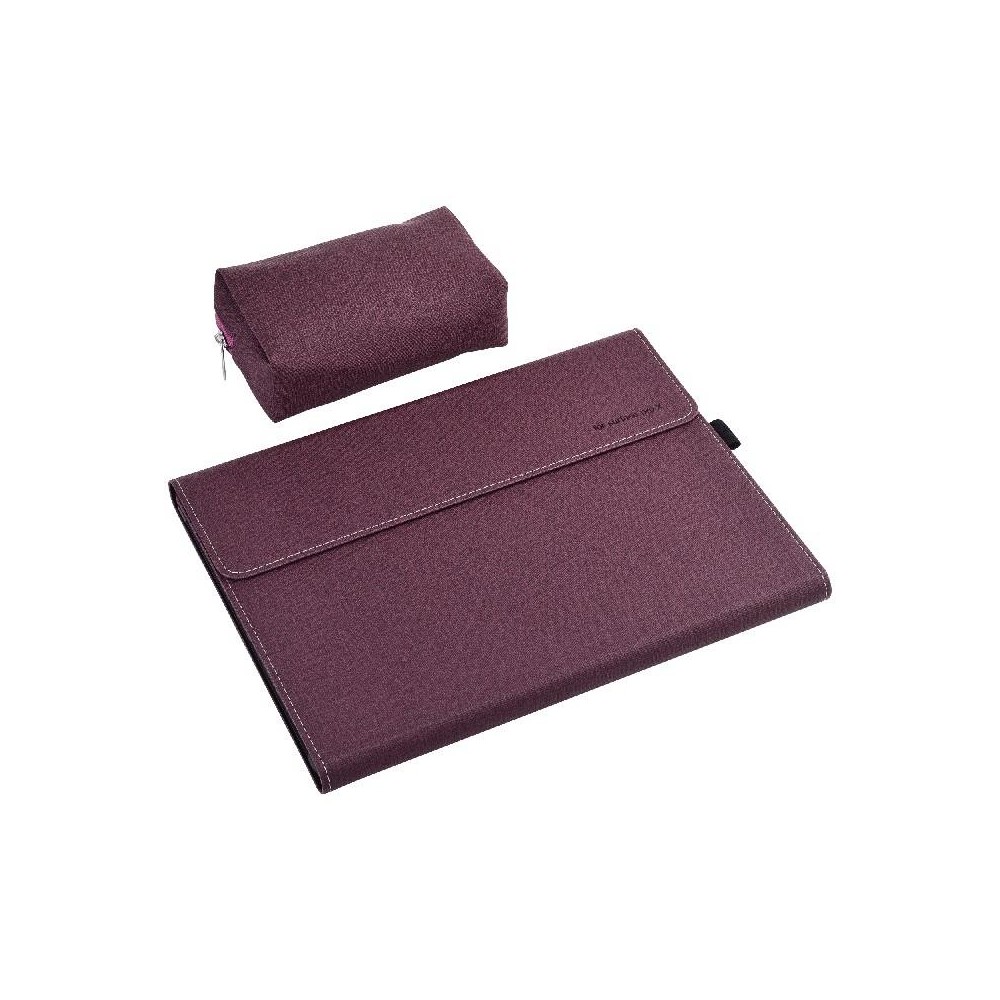 All-Inclusive Drop Case For Microsoft Surface Pro 8, Color: PC Hard Shell Wine Red With Power Pack