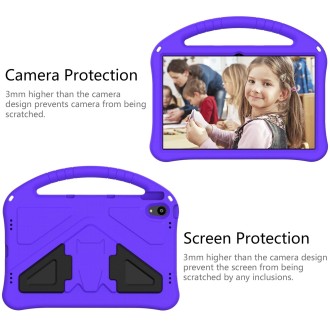 For Motorola Moto Tab G70 EVA Shockproof Tablet Case with Holder(Purple)