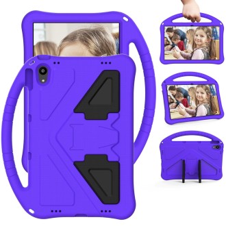 For Motorola Moto Tab G70 EVA Shockproof Tablet Case with Holder(Purple)