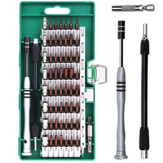 60 in 1 S2 Tool Steel Precision Screwdriver Nutdriver Bit Repair Tools Kit(Green)