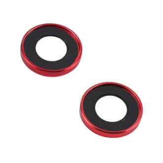 For iPhone 12 / 12 mini / 11 9H Point Drill Camera Lens Protector Circle(Red)