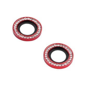 For iPhone 12 / 12 mini / 11 9H Point Drill Camera Lens Protector Circle(Red)