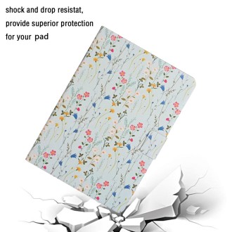 For Samsung Galaxy Tab S5e T720 Flower Pattern Horizontal Flip Leather Case with Card Slots & Holder(Small Floral)