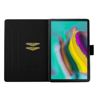 For Samsung Galaxy Tab S5e T720 Flower Pattern Horizontal Flip Leather Case with Card Slots & Holder(Small Floral)