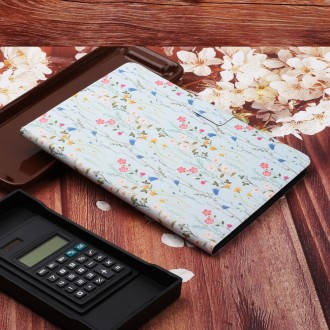 For Samsung Galaxy Tab S5e T720 Flower Pattern Horizontal Flip Leather Case with Card Slots & Holder(Small Floral)