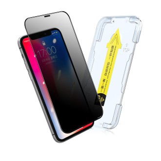 ENKAY Quick Stick Anti-peeping Tempered Glass Film For iPhone 11 Pro Max / XS Max