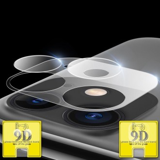 For iPhone 11 Pro Max 9D Transparent Rear Camera Lens Protector Tempered Glass Film Combination Packages