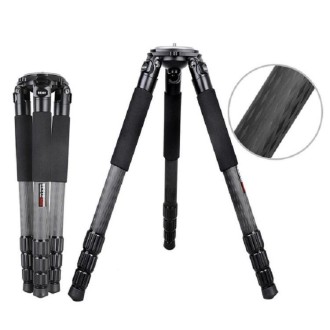 BEXIN ST424C Rugged Camcorder Photographic Carbon Fiber Big Tripod, Max Tube: 40mm