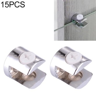 15 PCS Zinc Alloy Bright Fixed Bracket Connection 12mm Cylindrical Glass Fixing Clamp