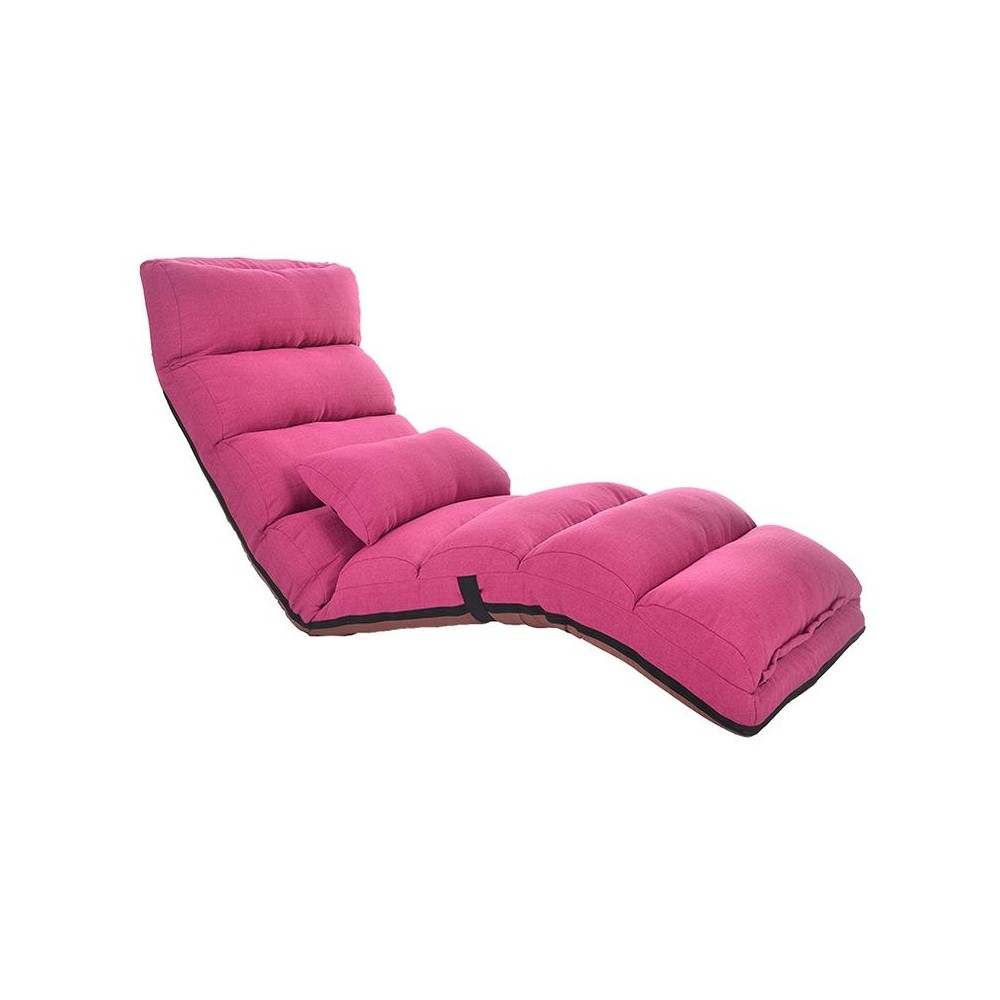 C1 Lazy Couch Tatami Foldable Single Recliner Bay Window Creative Leisure Floor Chair, Size: 175x56x20cm(Rose Red)