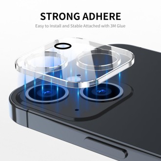 For iPhone 15 / 15 Plus 2pcs ENKAY Hat-Prince 9H Rear Camera Lens Tempered Glass Film