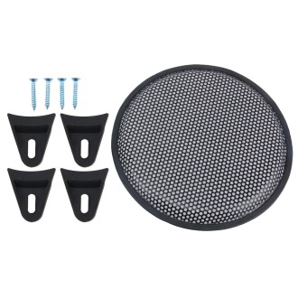 12 inch Car Auto Metal Mesh Black Round Hole Subwoofer Loudspeaker Protective Cover Mask Kit with Fixed Holder