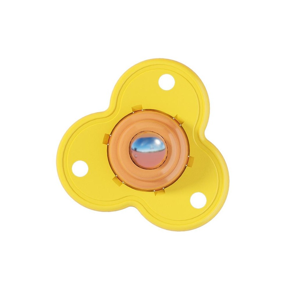 Stainless Steel Stickable Universal Pulley, Size: Pearle Bag 4PCS/Pack(Lemon Yellow)