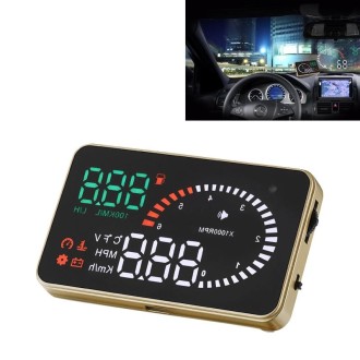 X6 3.5 inch Car OBDII / EUOBD HUD Vehicle-mounted Head Up Display Security System, Support Speed & Water Temperature & Speed Ala