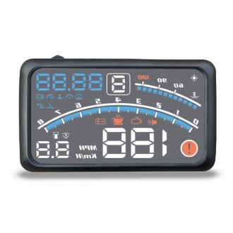 4E Car 5.5 inch OBD HUD Head-up Display Support Speed Alarm / Shift Reminder / Time Display