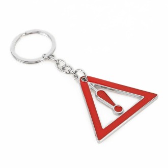 Car Caution Key Ring Metal Keychain