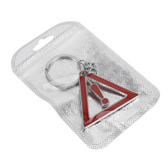 Car Caution Key Ring Metal Keychain