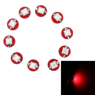 10 PCS 0.5W B8.5 Wedge Instrument Panel LED Light Dashboard Gauge Cluster Indicator Lamp Bulb(Red Light)