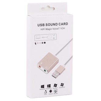 HIFI Magic Voice 7.1CH USB Sound Card (Gold)