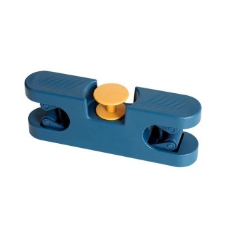 Mop Hook Wall Hanging Bathroom Mop Storage Fixed Buckle Broom Holder, Colour: Blue Dual Card Slots