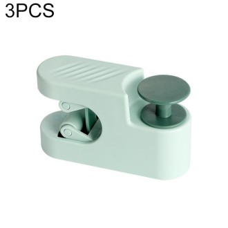 3 PCS Mop Hook Wall Hanging Bathroom Mop Storage Fixed Buckle Broom Holder, Colour: Light Green Single Card Slot