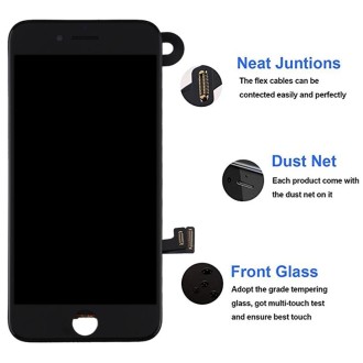 TFT LCD Screen for iPhone 7 with Digitizer Full Assembly include Front Camera (Black)