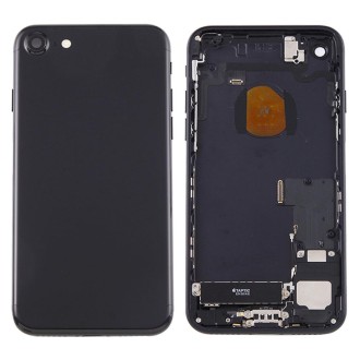 Battery Back Cover Assembly with Card Tray for iPhone 7(Jet Black)