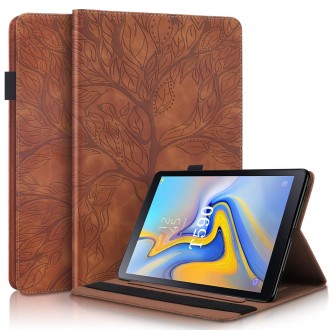 For Samsung Galaxy Tab A 10.5 T590 Life Tree Series Horizontal Flip Leather Case with Holder & Card Slots & Pen Slot(Brown)